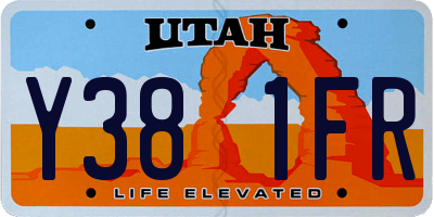 UT license plate Y381FR