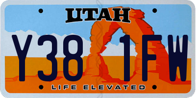 UT license plate Y381FW
