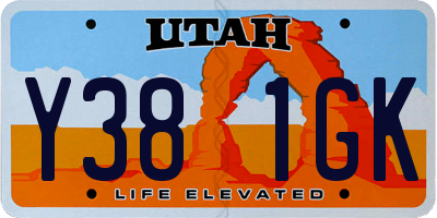 UT license plate Y381GK