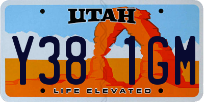 UT license plate Y381GM