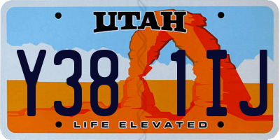 UT license plate Y381IJ