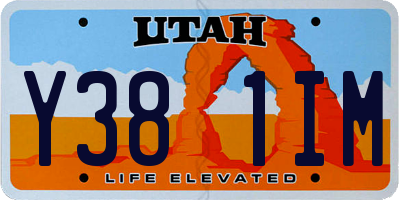 UT license plate Y381IM