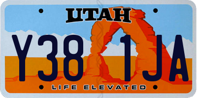 UT license plate Y381JA