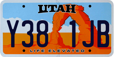 UT license plate Y381JB