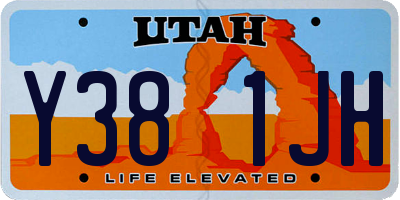 UT license plate Y381JH
