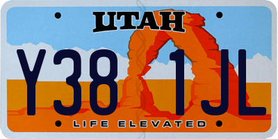 UT license plate Y381JL