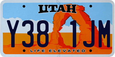 UT license plate Y381JM