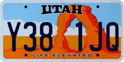 UT license plate Y381JQ