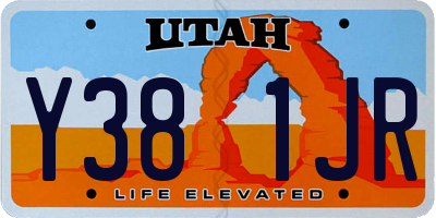 UT license plate Y381JR