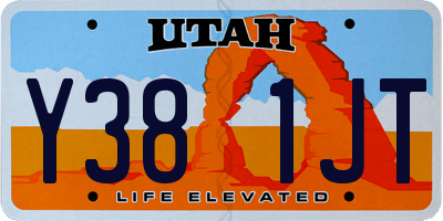 UT license plate Y381JT