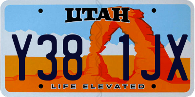 UT license plate Y381JX