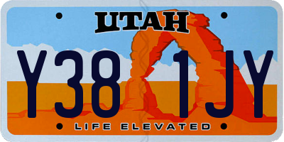 UT license plate Y381JY