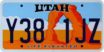 UT license plate Y381JZ