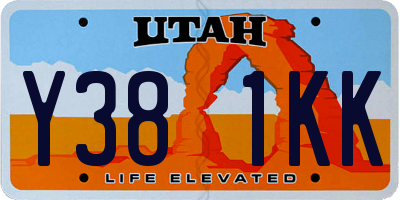 UT license plate Y381KK