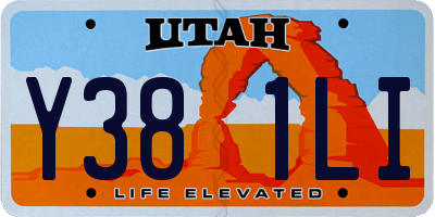 UT license plate Y381LI