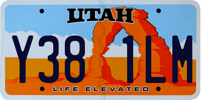 UT license plate Y381LM