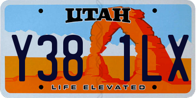 UT license plate Y381LX