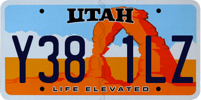 UT license plate Y381LZ
