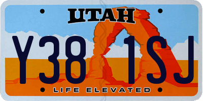 UT license plate Y381SJ