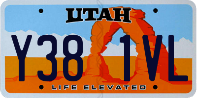 UT license plate Y381VL