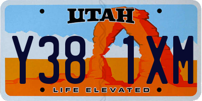 UT license plate Y381XM