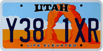 UT license plate Y381XR