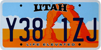 UT license plate Y381ZJ