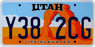 UT license plate Y382CG