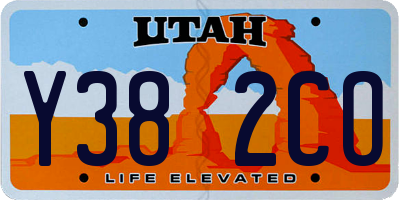 UT license plate Y382CO