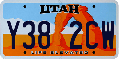 UT license plate Y382CW