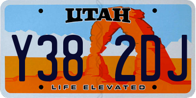UT license plate Y382DJ