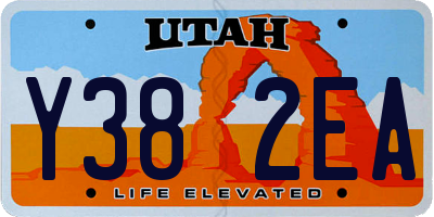 UT license plate Y382EA