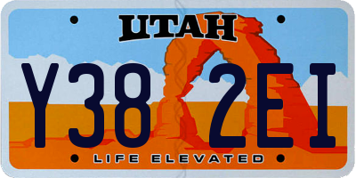 UT license plate Y382EI