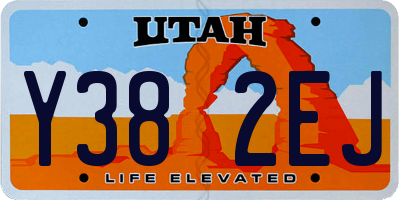 UT license plate Y382EJ