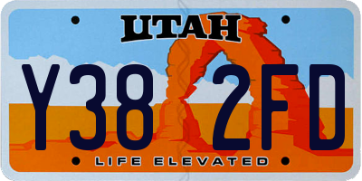 UT license plate Y382FD