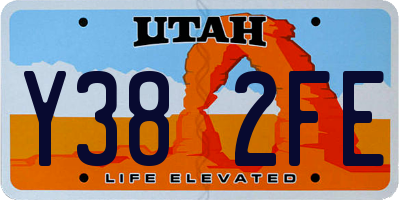 UT license plate Y382FE