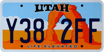 UT license plate Y382FF