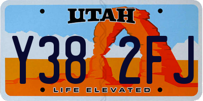 UT license plate Y382FJ