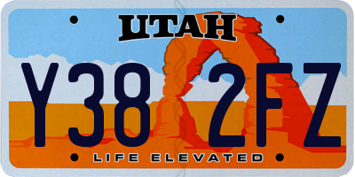 UT license plate Y382FZ