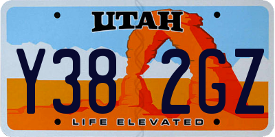 UT license plate Y382GZ