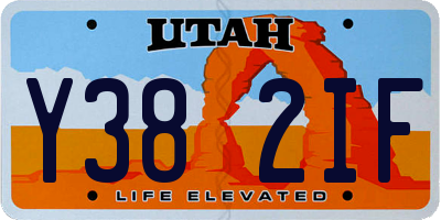 UT license plate Y382IF