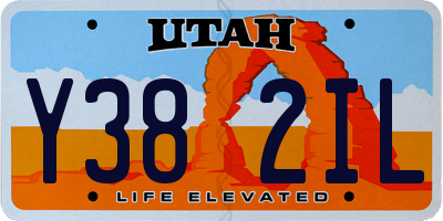 UT license plate Y382IL
