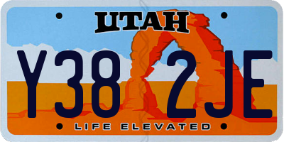 UT license plate Y382JE