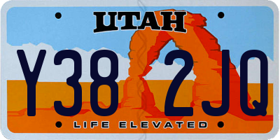 UT license plate Y382JQ
