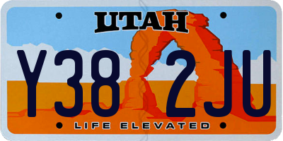 UT license plate Y382JU