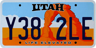 UT license plate Y382LE