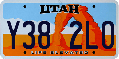 UT license plate Y382LO