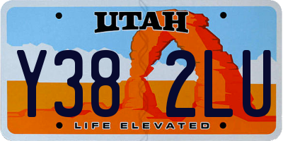 UT license plate Y382LU