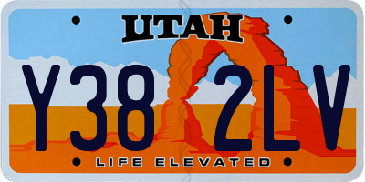 UT license plate Y382LV