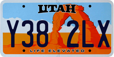 UT license plate Y382LX